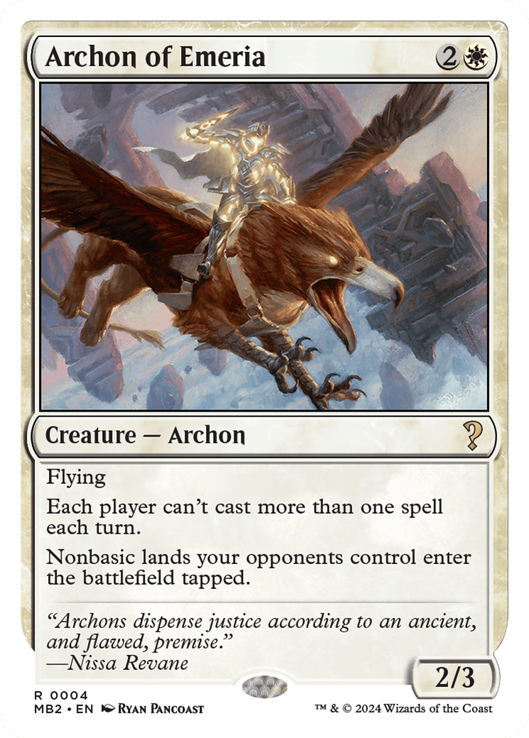 Archon of Emeria (White Border) - Mystery Booster 2