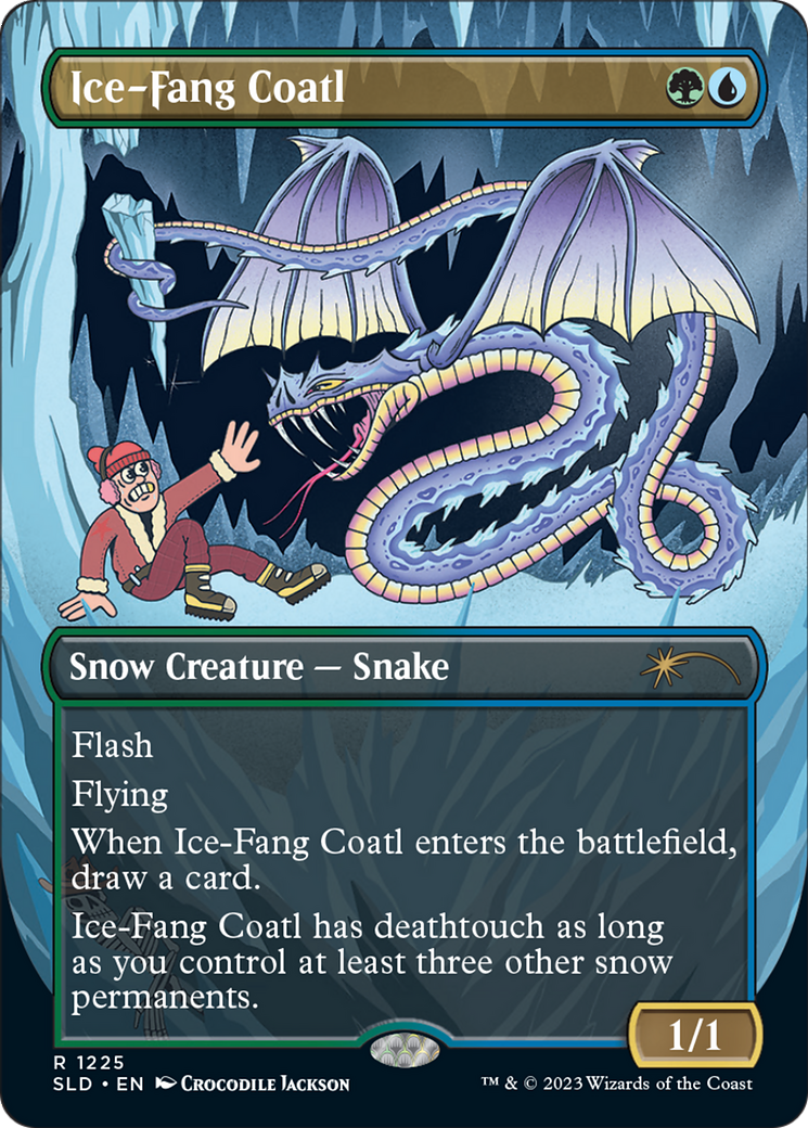 Ice-Fang Coatl (Borderless) [Secret Lair Drop]