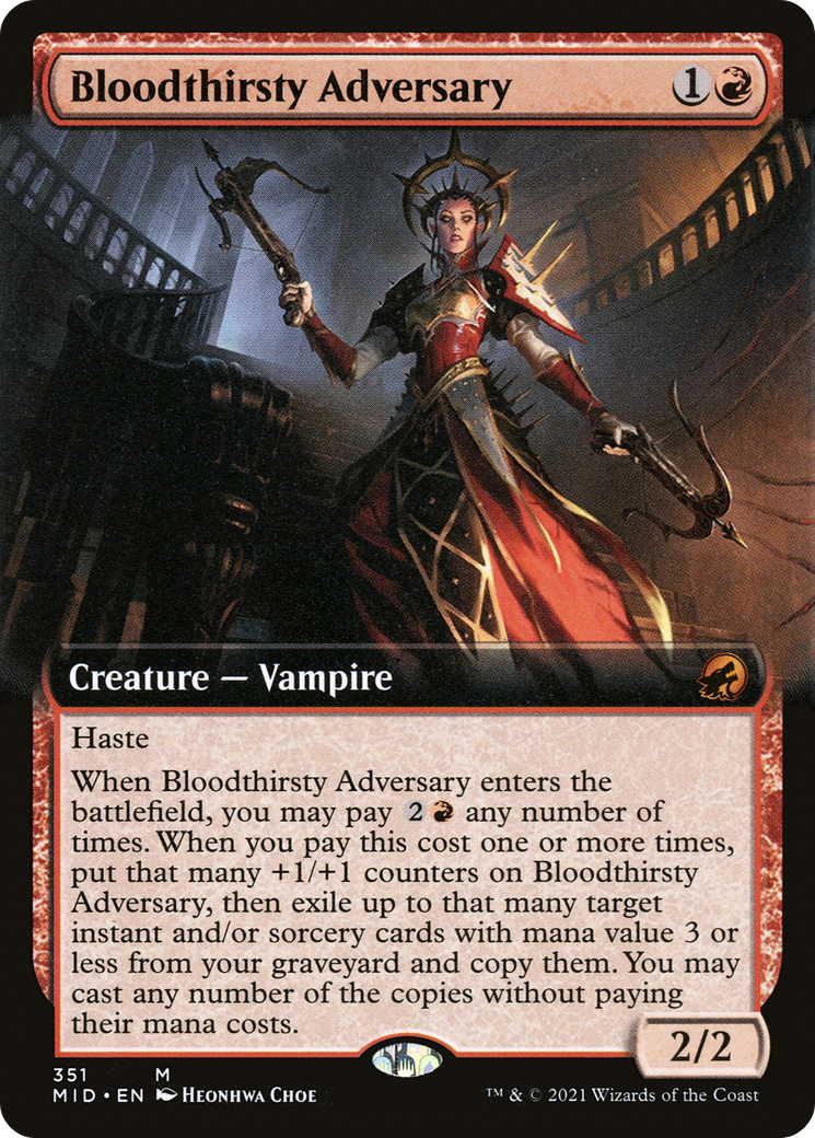 Bloodthirsty Adversary (Extended Art) - Innistrad: Midnight Hunt: (Extended Art)