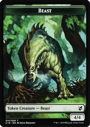 Beast (014) // Wurm Double-Sided Token [Commander 2019]