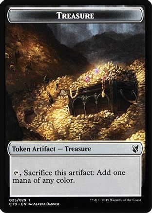 Treasure // Human Double-Sided Token [Commander 2019]