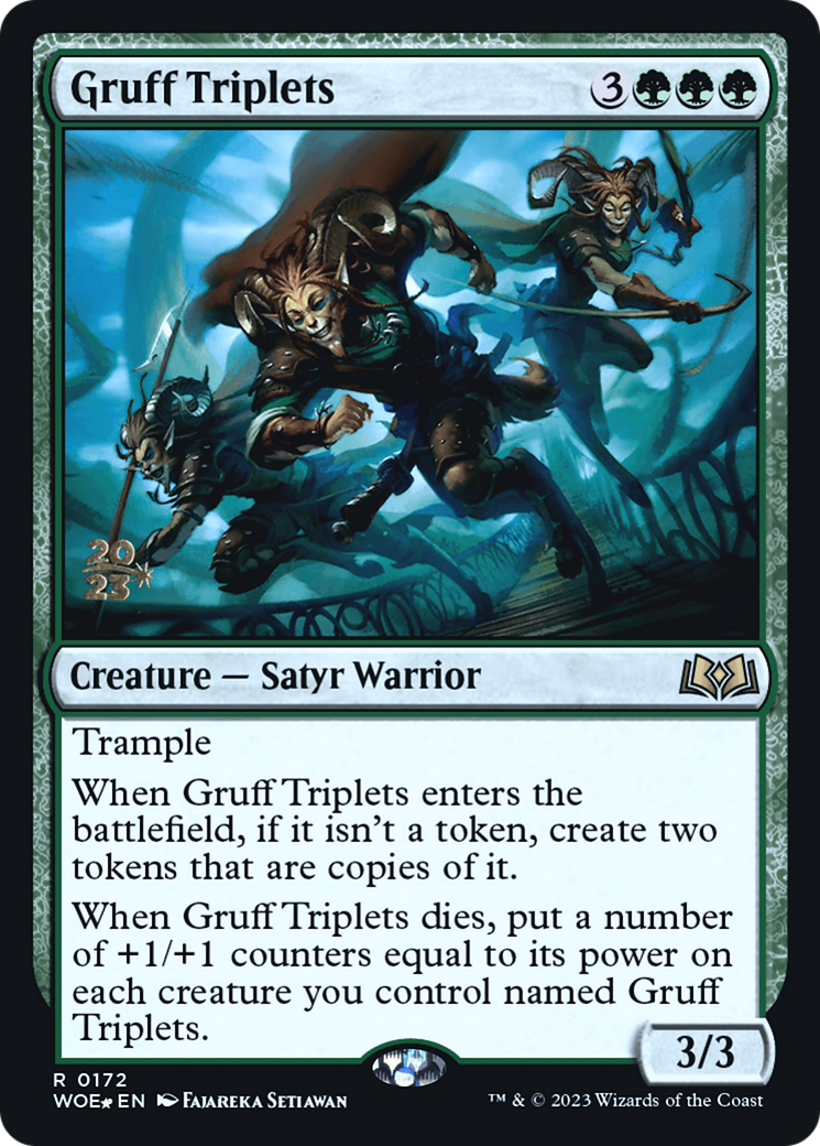 Gruff Triplets [Wilds of Eldraine Promos] Foil