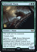 Balustrade Wurm [Duskmourn: House of Horror Promos] Foil