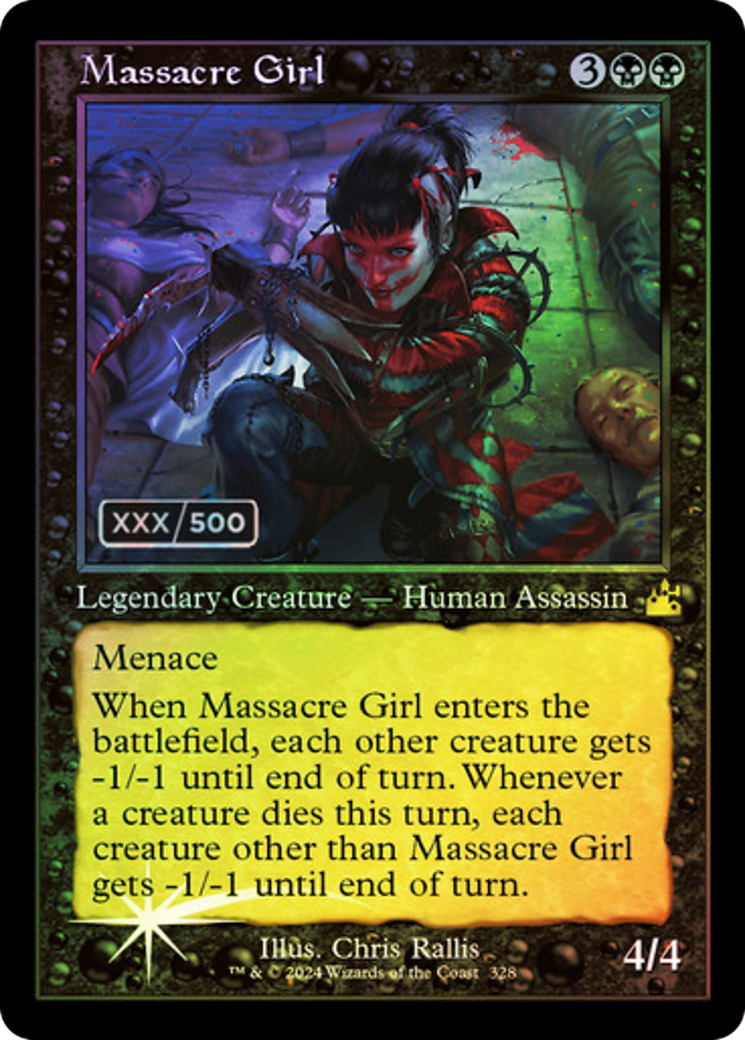 Massacre Girl (Retro Frame) (Serial Numbered) - [Ravnica Remastered] Foil