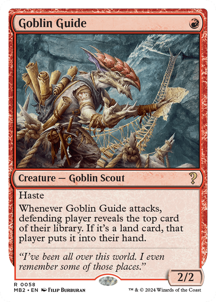 Goblin Guide (White Border) [Mystery Booster 2]