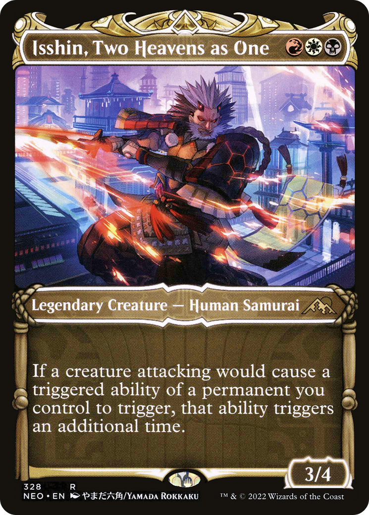 Isshin, Two Heavens as One (Showcase) - [Kamigawa: Neon Dynasty]: (Showcase)