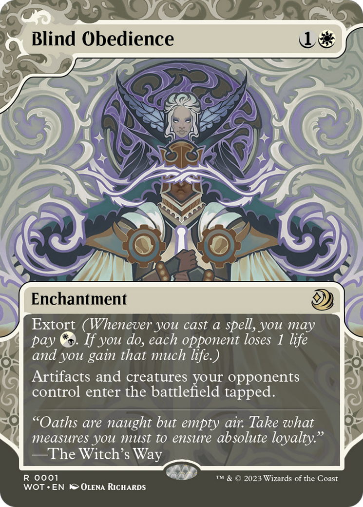Blind Obedience - Wilds of Eldraine: Enchanting Tales: (Showcase) (Borderless)