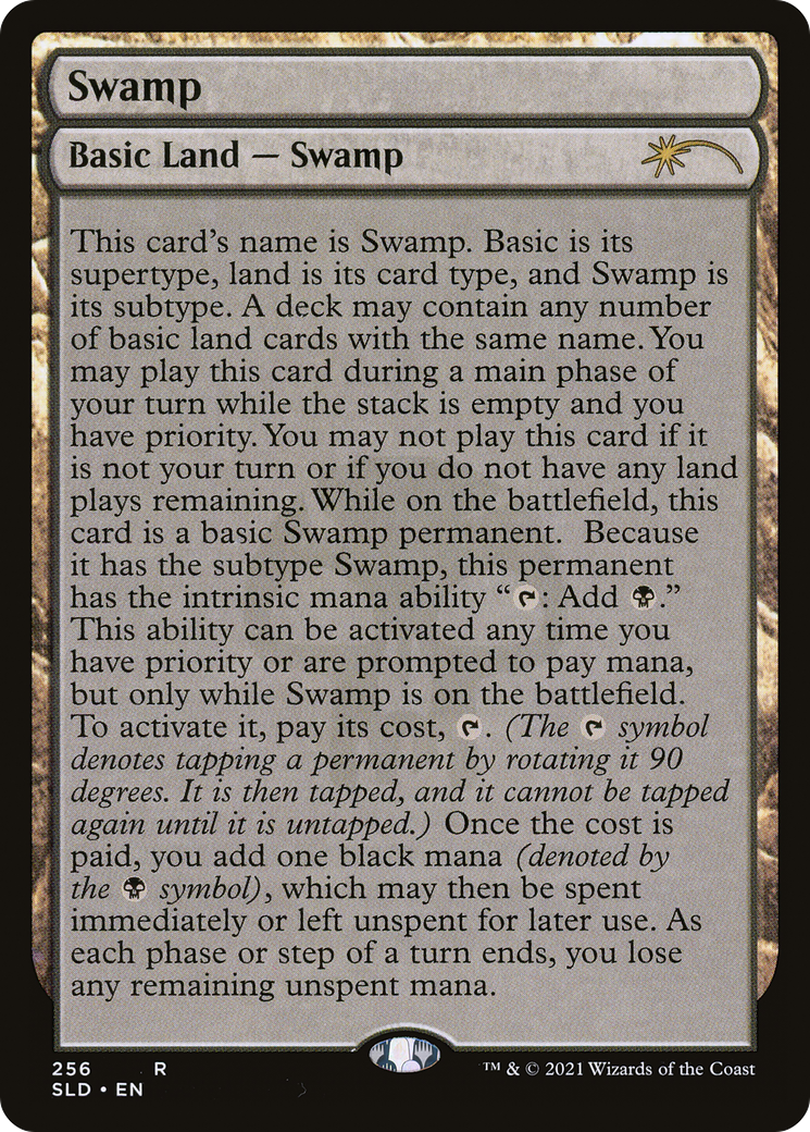Swamp (256) (Full-Text Lands) [Secret Lair Drop]
