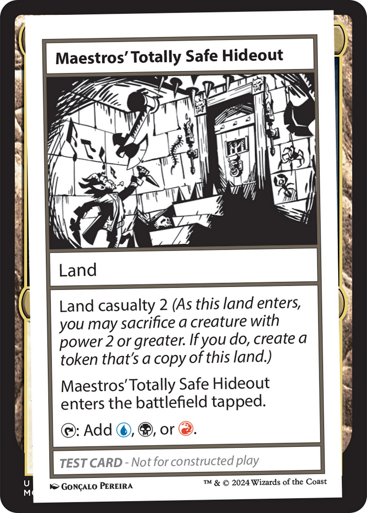 playtest mtg cards Maestros' Totally Safe Hideout [Mystery Booster 2 Playtest Cards]