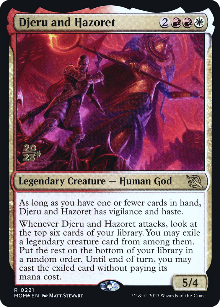 Djeru and Hazoret [March of the Machine Promos] Foil