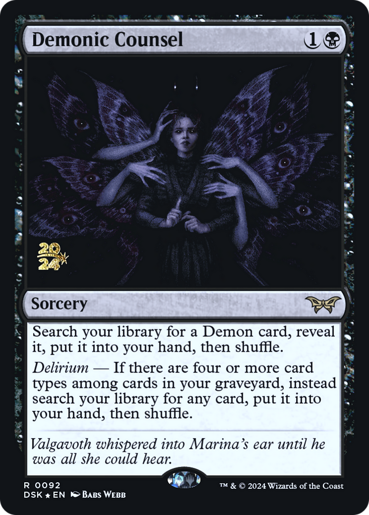 Demonic Counsel [Duskmourn: House of Horror Promos] Foil