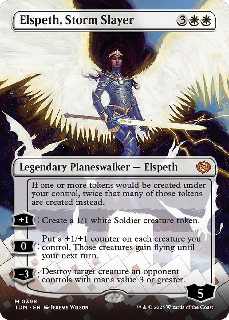 Elspeth, Storm Slayer (Borderless) - Tarkir: Dragonstorm