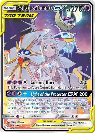 Solgaleo & Lunala GX (Full Art)/236 [SM  Cosmic Eclipse]  - Holofoil