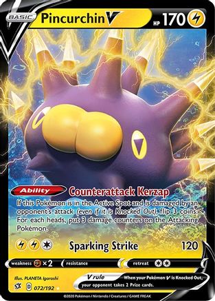 Pincurchin V (072/192) [Sword & Shield: Rebel Clash]