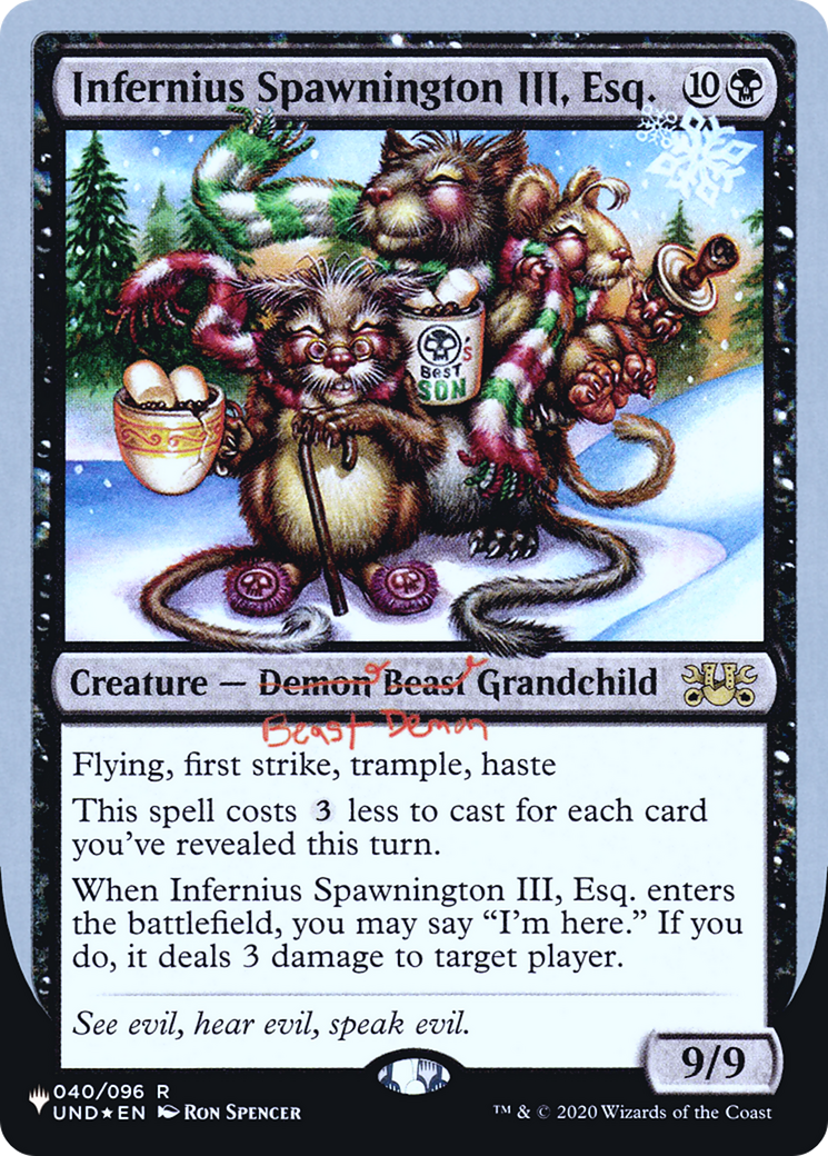 Infernius Spawnington III, Esq. [The List (Unfinity Foil Edition)] Foil