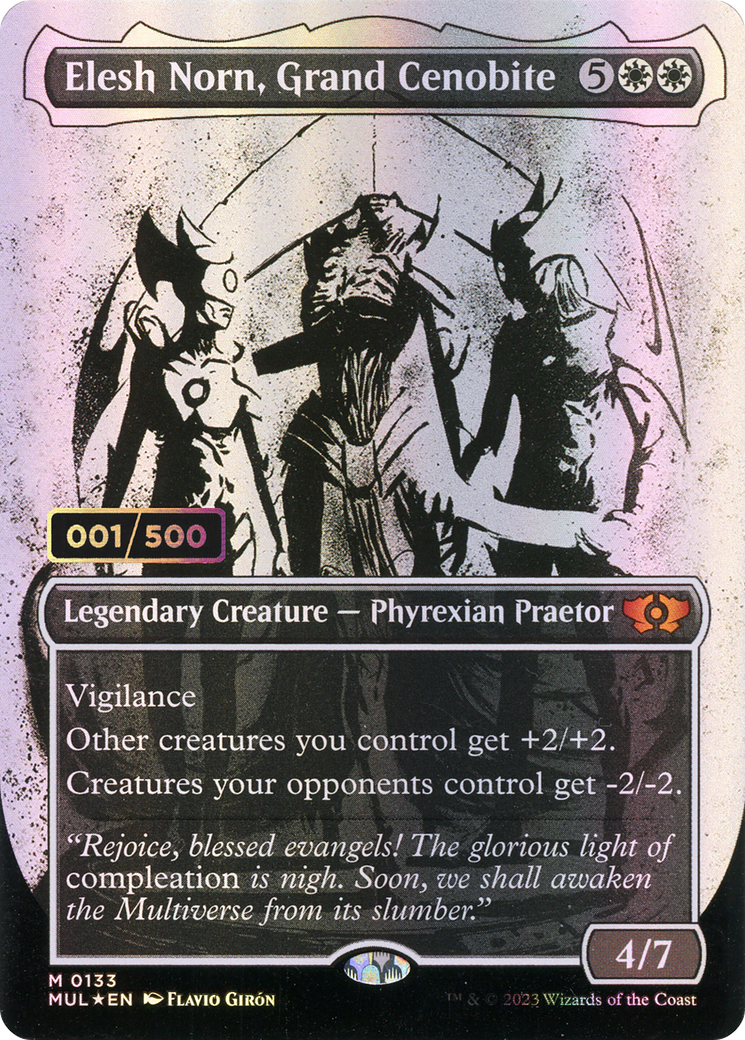 Elesh Norn, Grand Cenobite (Serial Numbered): (Showcase) (Borderless) [Multiverse Legends] Foil