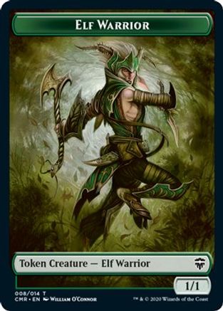 Elf Warrior // Thrull Double-Sided Token [Commander Legends] Foil