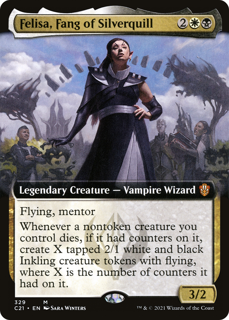 Felisa, Fang of Silverquill (Extended Art): (Extended Art) [Commander 2021]