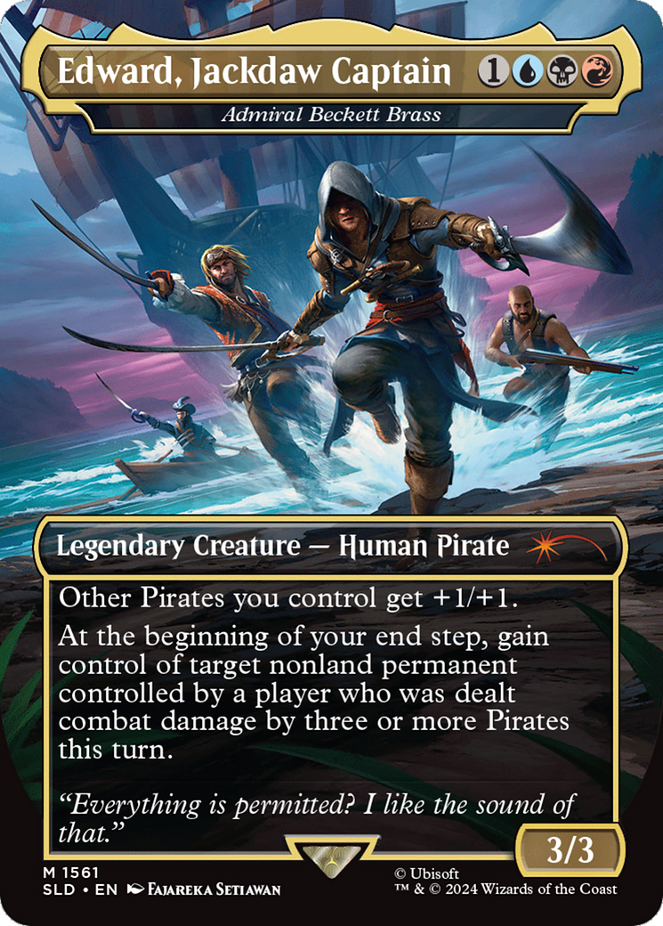 Edward, Jackdaw Captain - Admiral Beckett Brass (Borderless) [Secret Lair Drop] / Edward, Jackdaw Captain