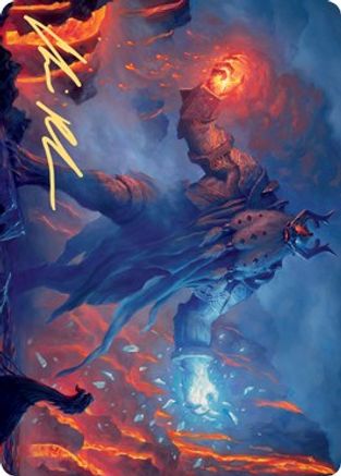 Aegar, the Freezing Flame Art Card (Gold-Stamped Signature) - Art Series: Kaldheim