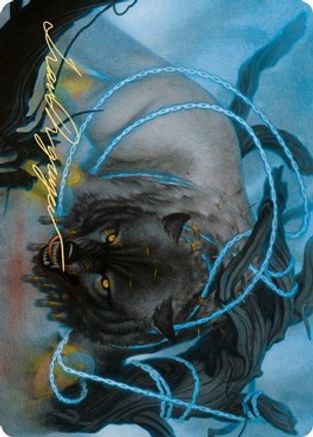 Bind the Monster Art Card (Gold-Stamped Signature) - Art Series: Kaldheim