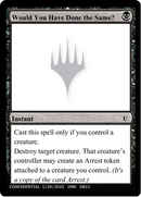 Would You Have Done the Same? [Un-Known Event Playtest Cards]