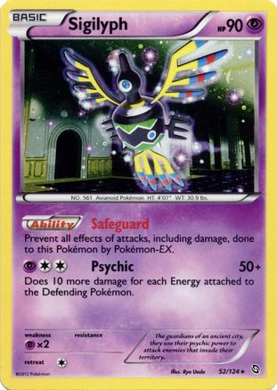 Sigilyph - 52/124 (Cosmos Holo) [Blister Exclusives] - Holofoil