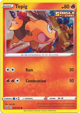 Tepig (Cosmos Holo) 023/163 [Miscellaneous Cards & Products]  - Holofoil
