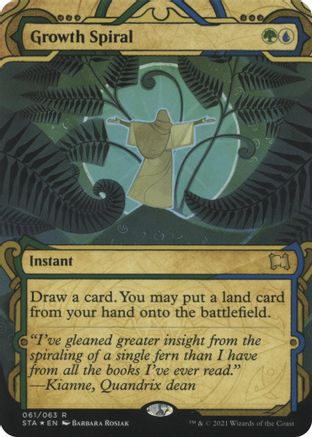 Growth Spiral (Foil Etched) (Borderless) [Strixhaven Mystical Archive] Foil