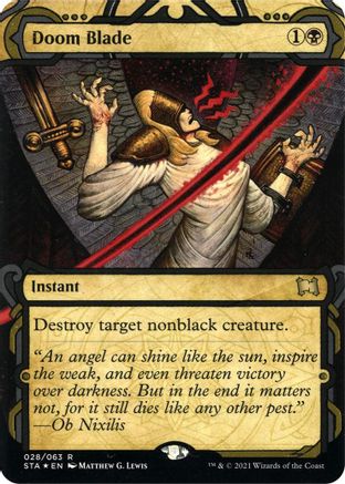 Doom Blade (Foil Etched) (Borderless) [Strixhaven Mystical Archive] Foil