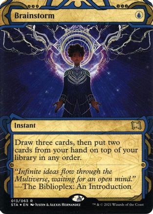 Brainstorm (Foil Etched) - Strixhaven Mystical Archive (Borderless) Foil