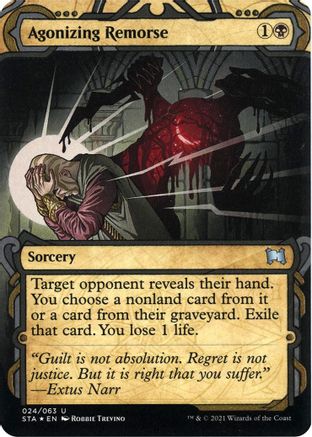 Agonizing Remorse (Foil Etched) - Strixhaven Mystical Archive (Borderless) Foil
