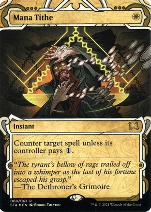 Mana Tithe (Foil Etched) - [Strixhaven Mystical Archive] (Borderless) Foil