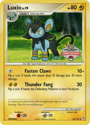 Luxio - 52/130 (State Championship Promo)/130 [League & Championship Cards]