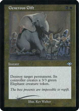 Generous Gift (Retro Frame) (Foil Etched) [Modern Horizons] Foil