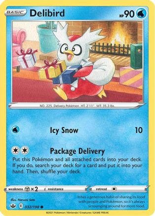 Delibird - 32/198 [SWSH06: Chilling Reign]