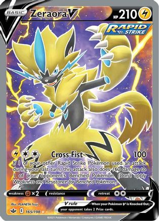 Zeraora V - 165/198 (Full Art) [SWSH06: Chilling Reign] - Holofoil