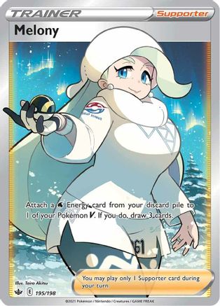 Melony - 195/198 (Full Art) [SWSH06: Chilling Reign] - Holofoil