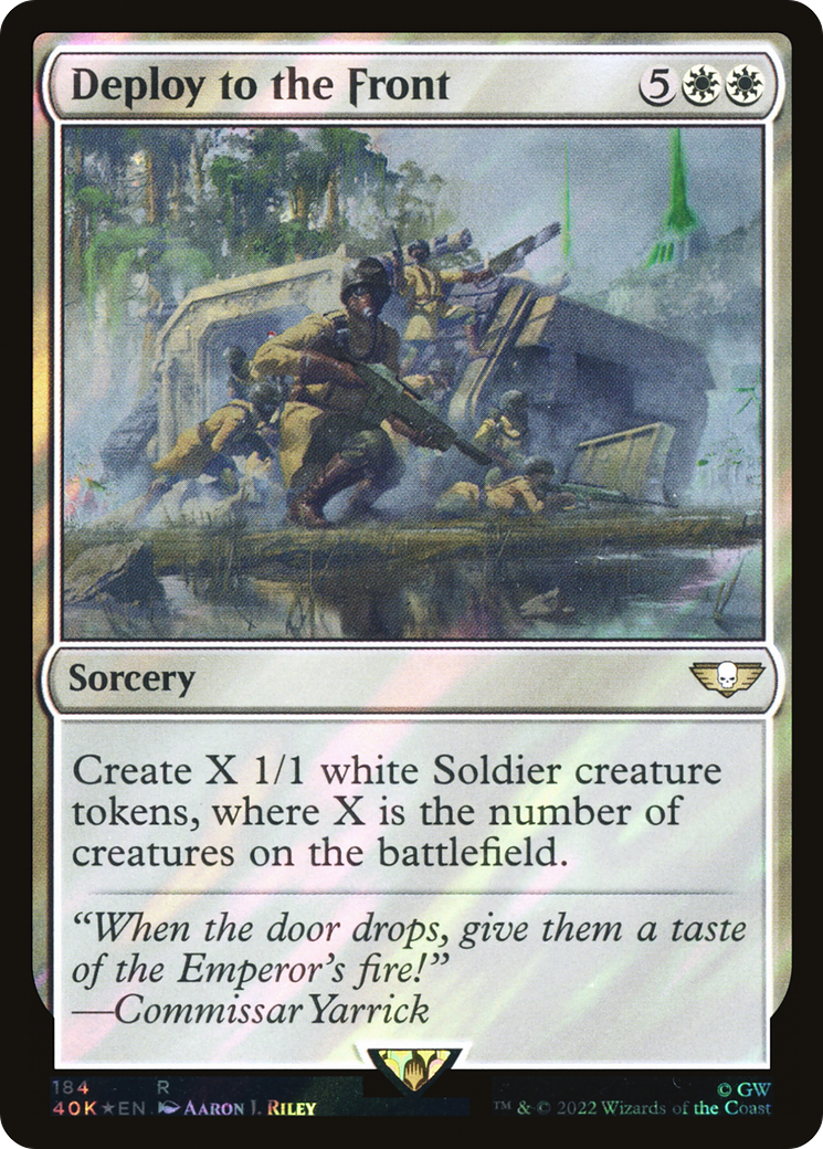 Deploy to the Front (Surge Foil) [Warhammer 40,000 Commander] Foil