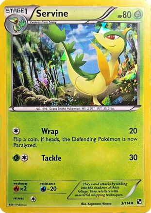 Servine (Cracked Ice Holo) 003/114 [Miscellaneous Cards & Products]  - Holofoil