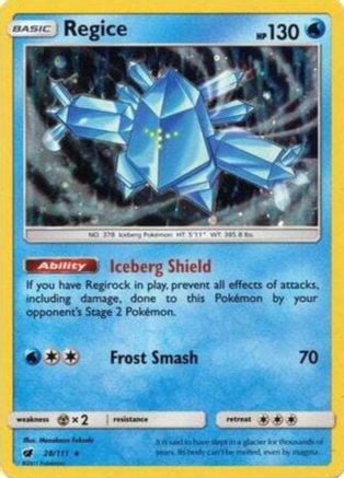 Regice - 28/111 (Cosmos Holo) [SM Promos] - Holofoil