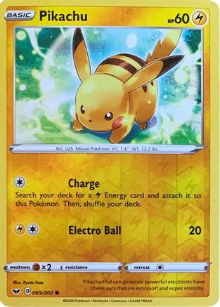 Pikachu - 065/202 (Reverse Cosmos Holo) [Miscellaneous Cards & Products] - Reverse Holofoil