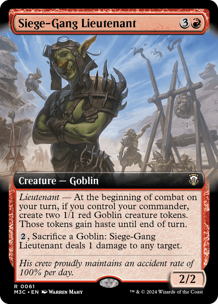 Siege-Gang Lieutenant (Extended Art) - [Modern Horizons 3 Commander]: (Extended Art)