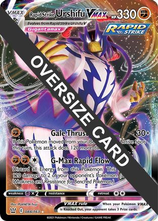 Rapid Strike Urshifu VMAX - 088/163 [Jumbo Cards] - Holofoil