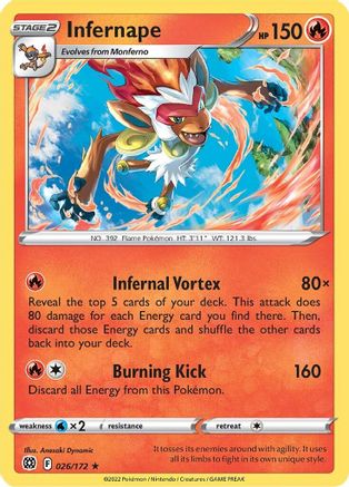 Infernape - 26/172 [SWSH09: Brilliant Stars]