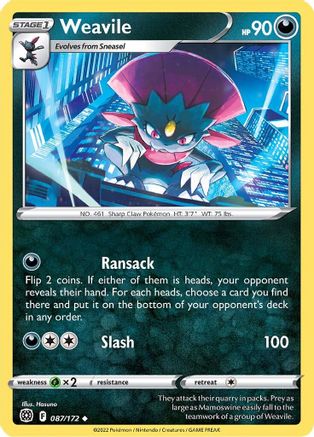 Weavile - 87/172 [SWSH09: Brilliant Stars]