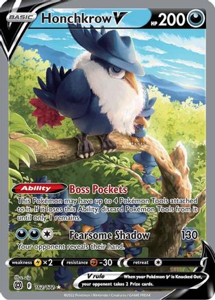 Honchkrow V - 162/172 (Alternate Full Art) [SWSH09: Brilliant Stars] - Holofoil