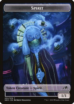 Spirit (002) // Spirit (009) Double-sided Token [Kamigawa: Neon Dynasty]