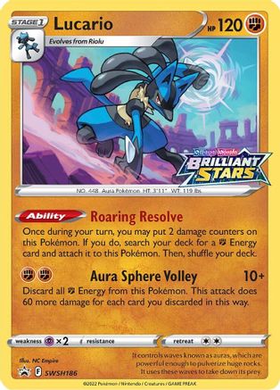 Lucario - SWSH186 [SWSH Sword & Shield Promo Cards] - Holofoil