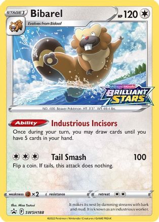 Bibarel - SWSH188 [SWSH Sword & Shield Promo Cards] - Holofoil